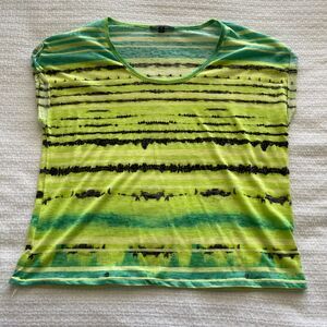 M Chaus Sport Multi-Colored Striped and Embellished Short-Sleeve T-Shirt